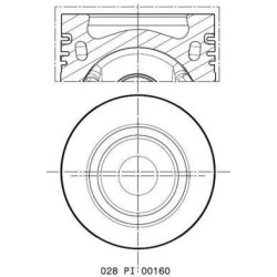 Volkswagen - Piston diesel  voit.partic. (avec RT) - Piston complet